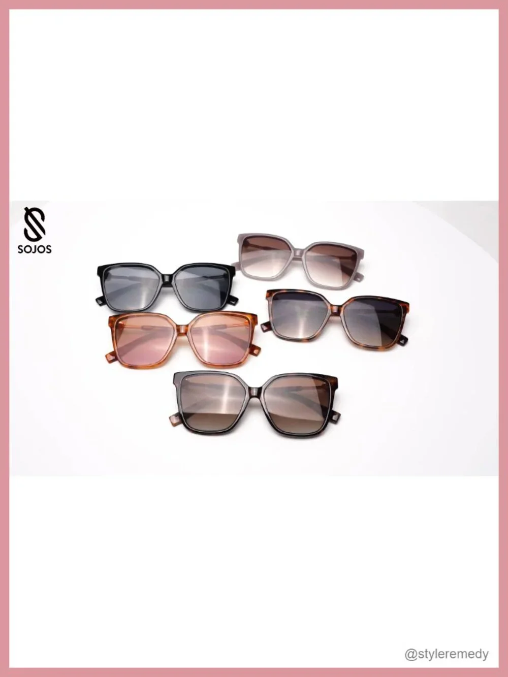 Fashion Square Sunglasses with UV400 Protection Lens for Women Trendy